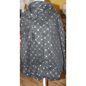 Drill Clothing Company Shirt Mens Large Black With Small Crowns-NWOT